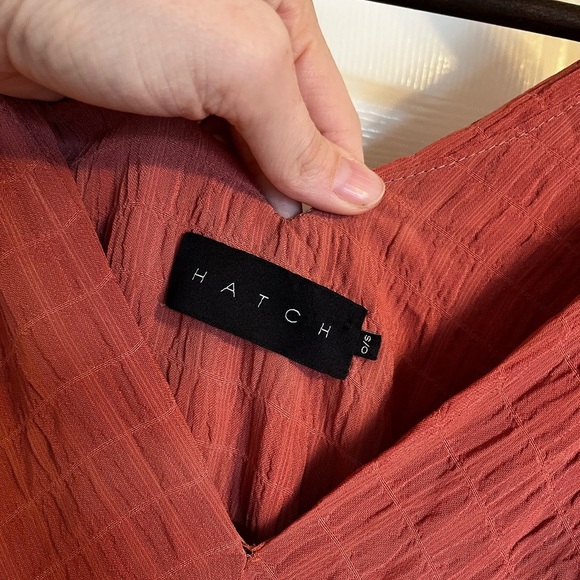 Hatch Amira Sleeveless Caftan Textured Dress Light Orange/ Terracotta One Size - Picture 5 of 7